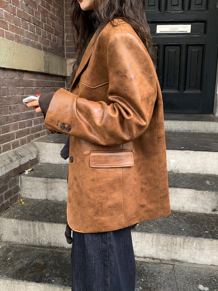 高質做舊皮質西外