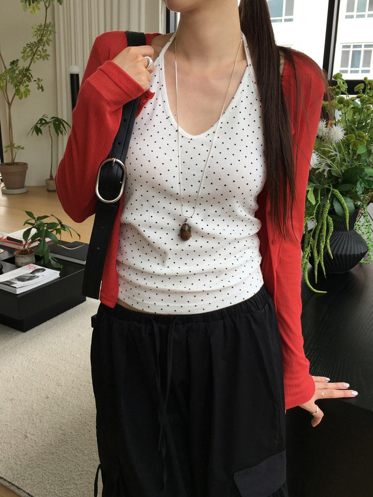 微透美色排鈕修身外套