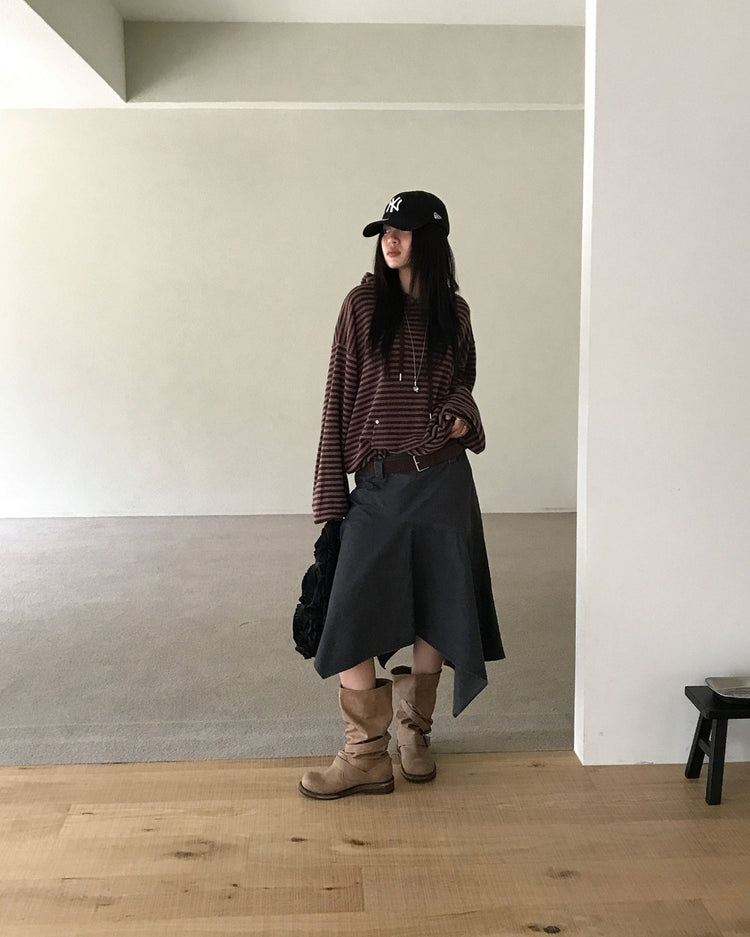 洗水不規則設計感半裙