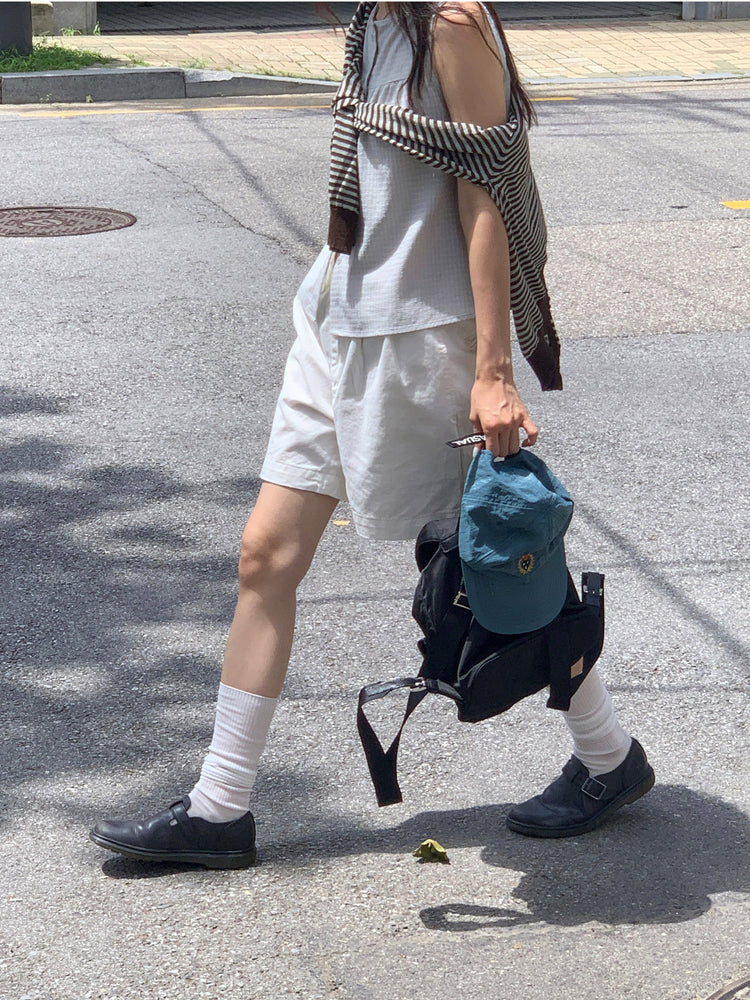 微透條紋排鈕針織外套