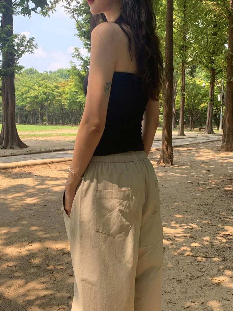 掛脖美色修身上衣