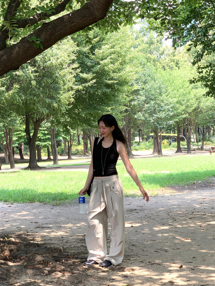 掛脖美色修身上衣