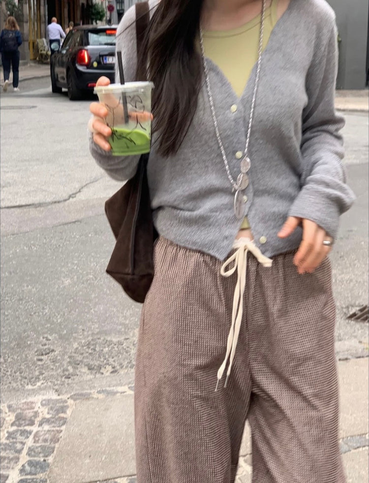 Mohair美色V領針織外套