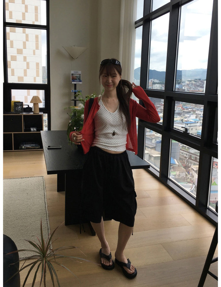 微透美色排鈕修身外套