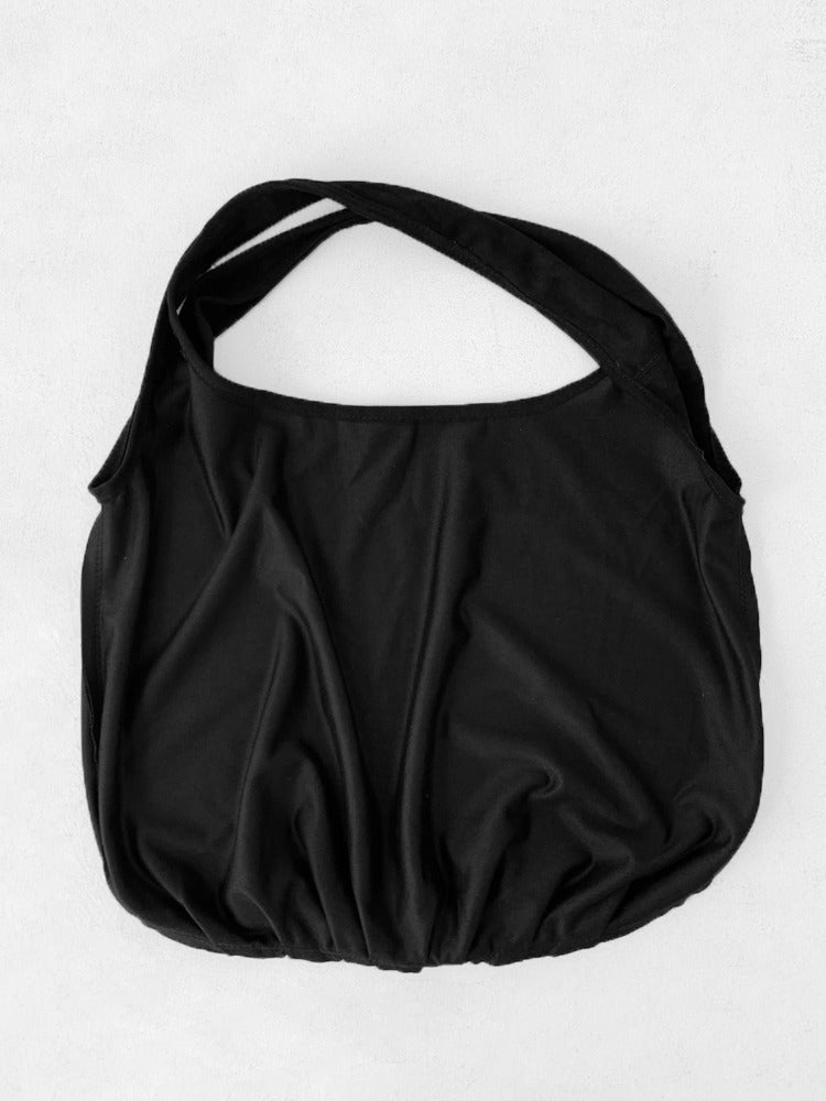 麂皮絨抓皺細節hobo bag(附小袋)