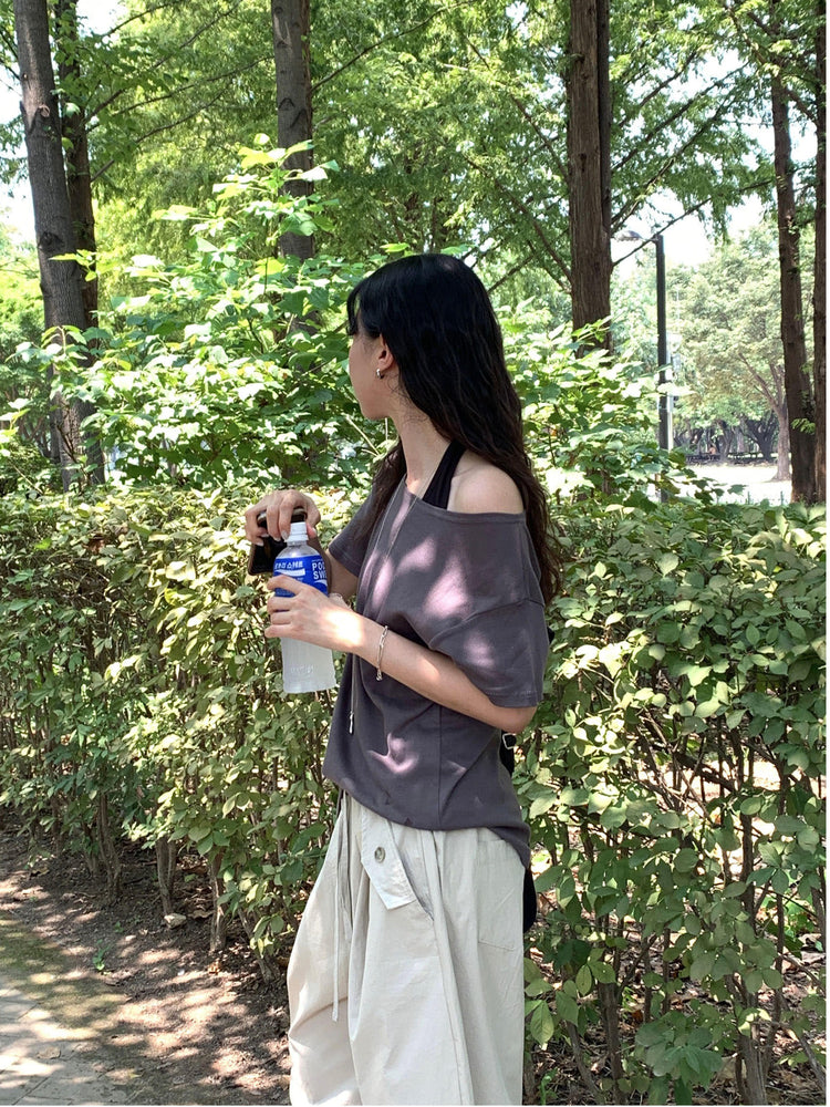 掛脖美色修身上衣