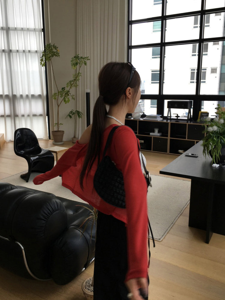 微透美色排鈕修身外套