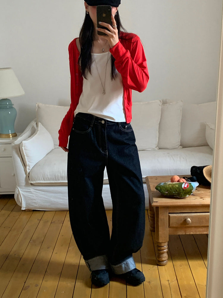 美色排鈕束袖細節外套