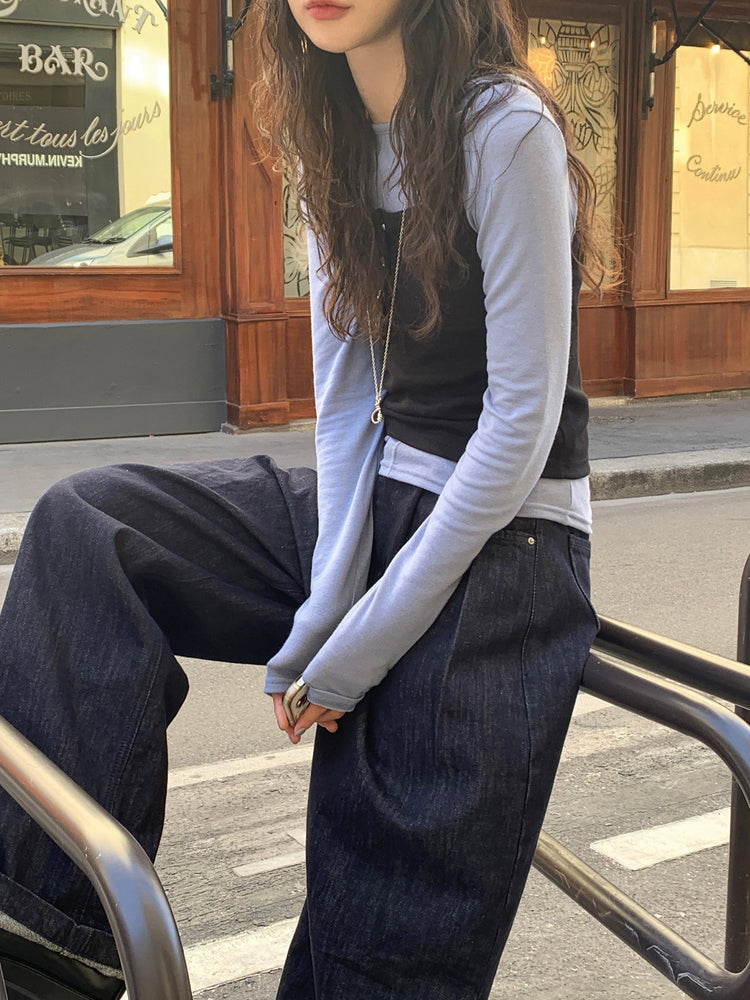 暗扣胸線細節背心