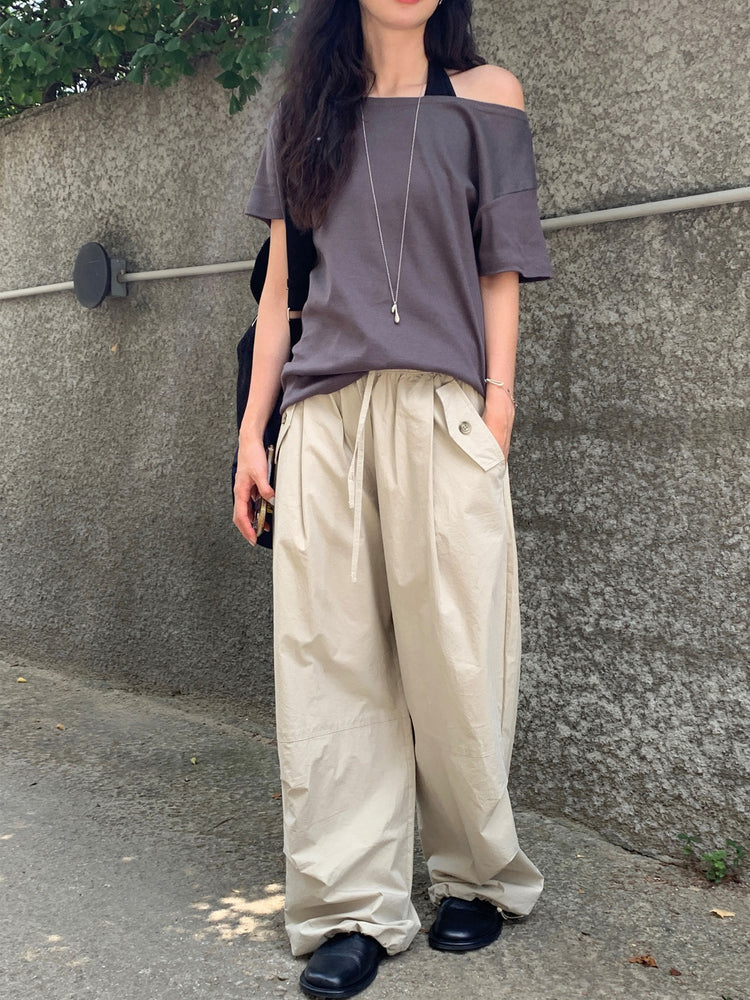 掛脖美色修身上衣