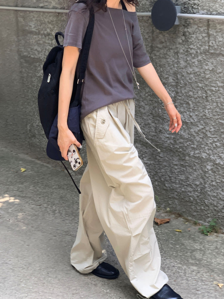 掛脖美色修身上衣