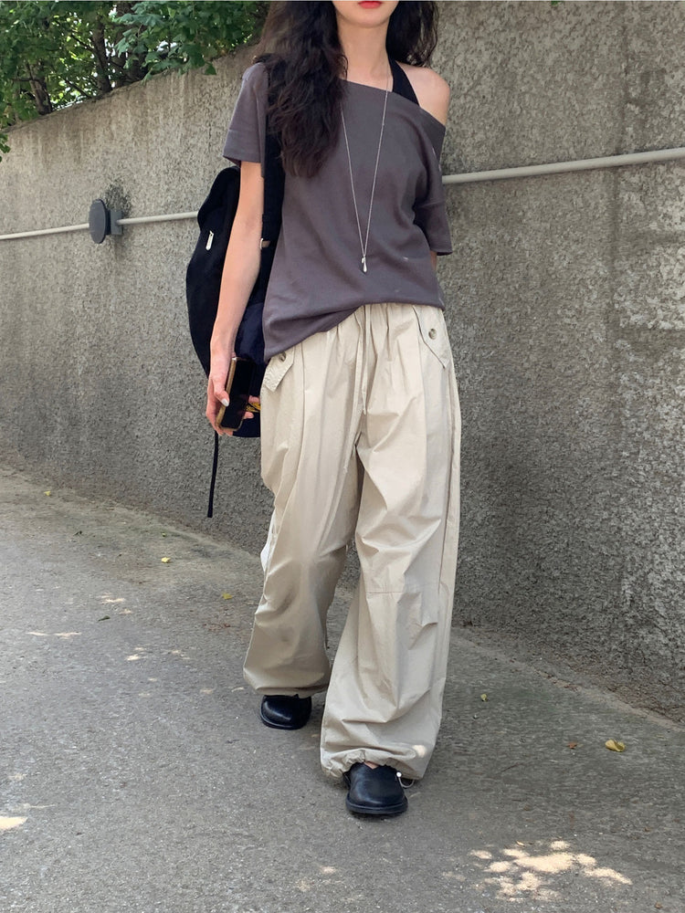 掛脖美色修身上衣