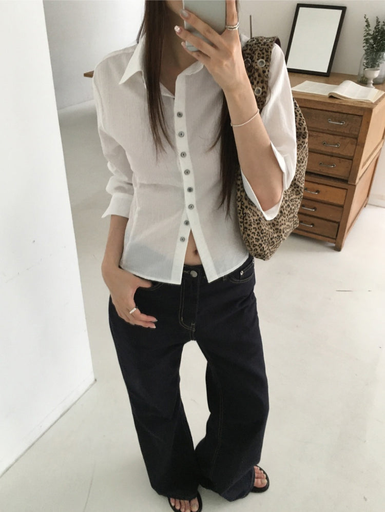 天絲馬甲壓線修腰襯衫