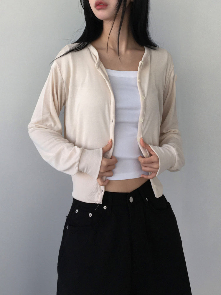 美色排鈕束袖細節外套