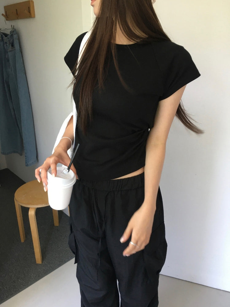 美色拉克蘭袖修身上衣