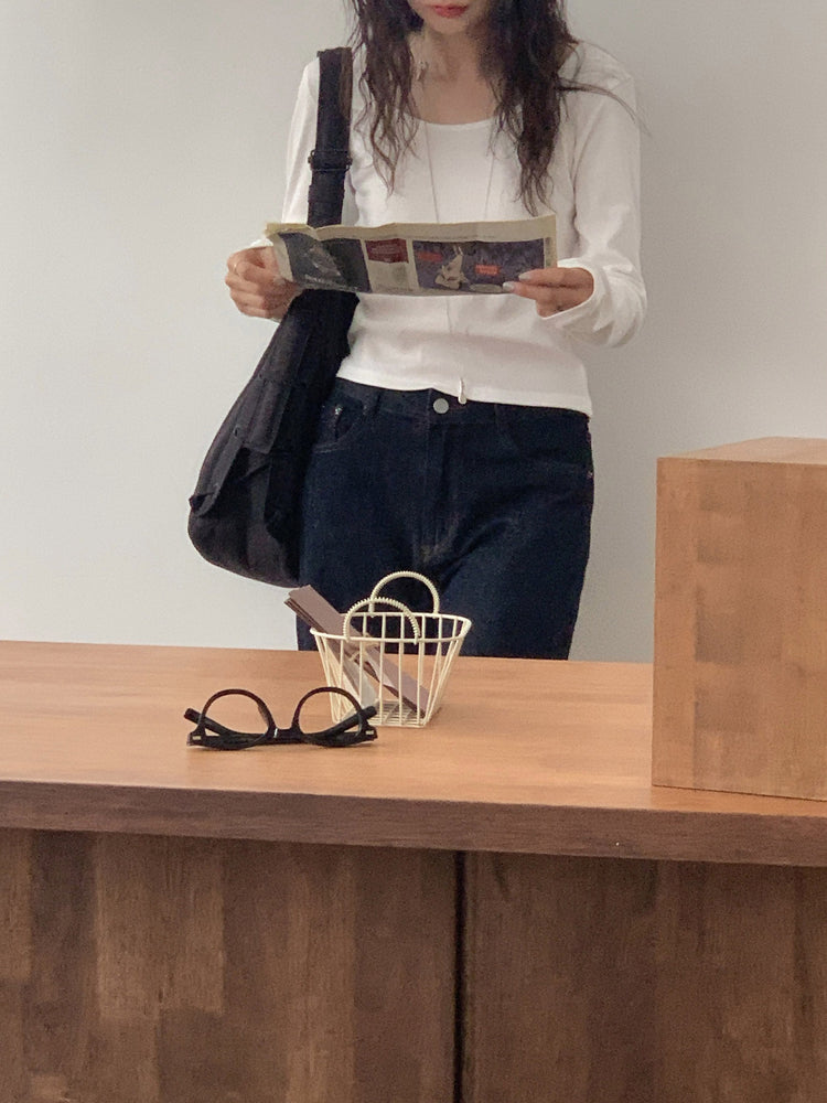 前後兩穿基礎圓領上衣
