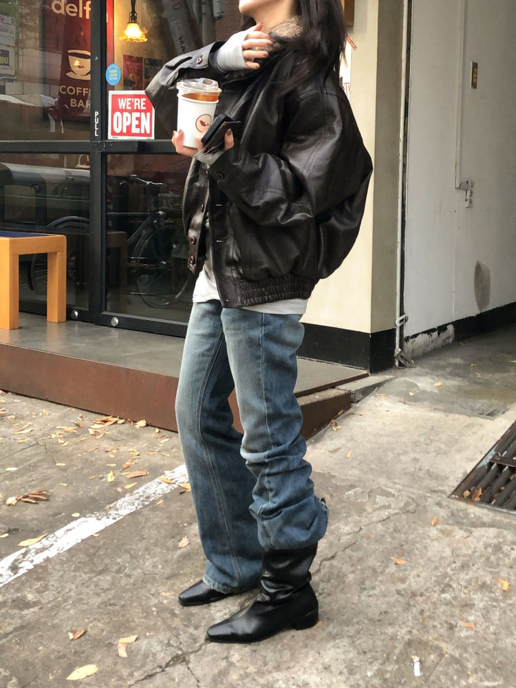 美肩側開叉指扣細節修腰連身裙