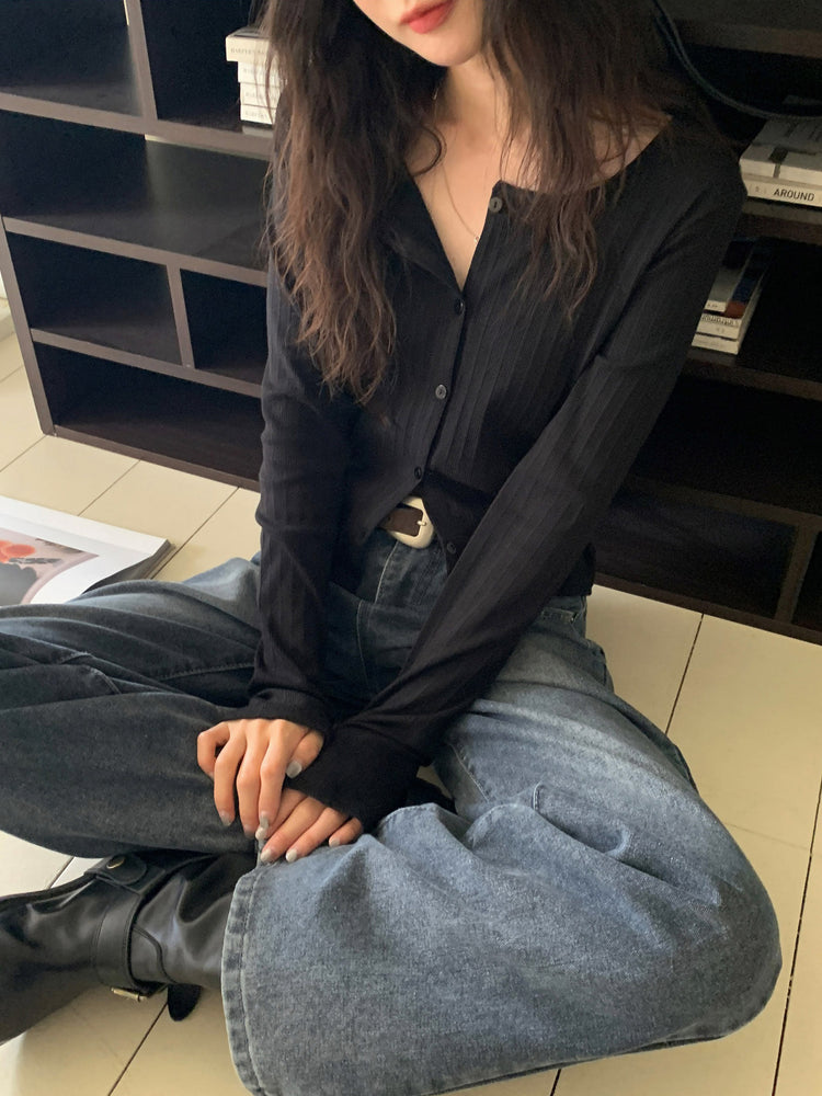 暗紋排鈕顯瘦外套