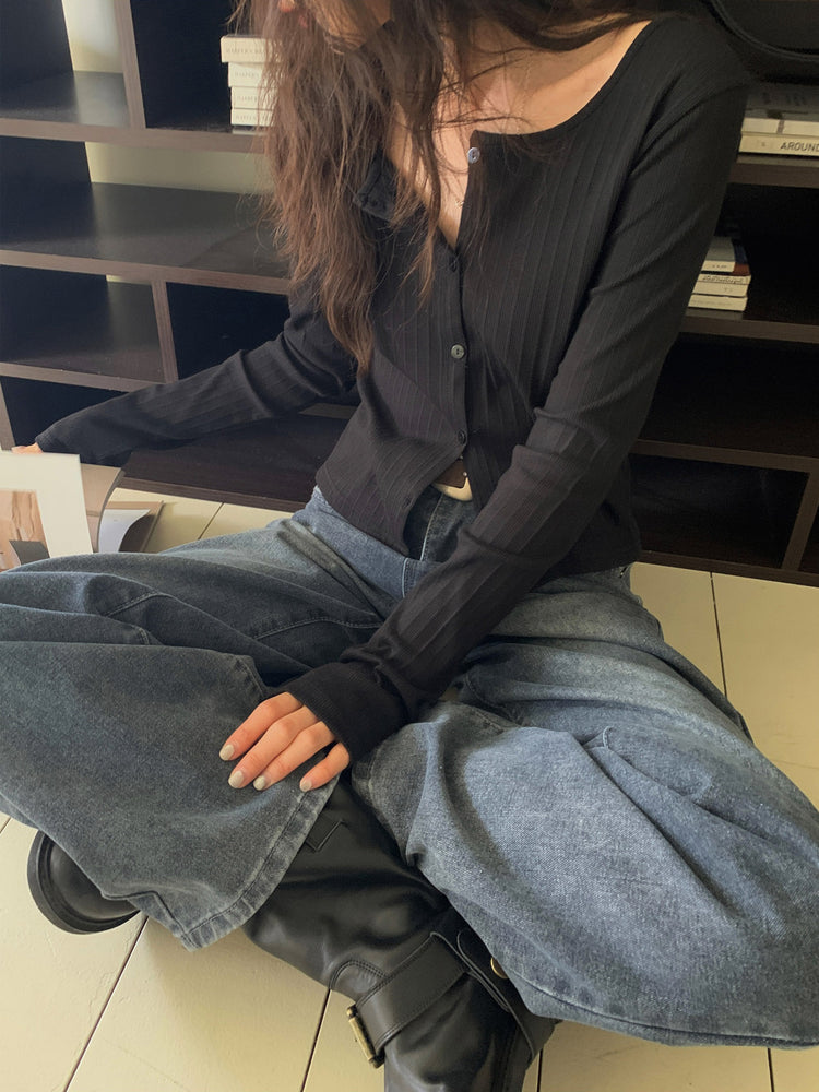 暗紋排鈕顯瘦外套