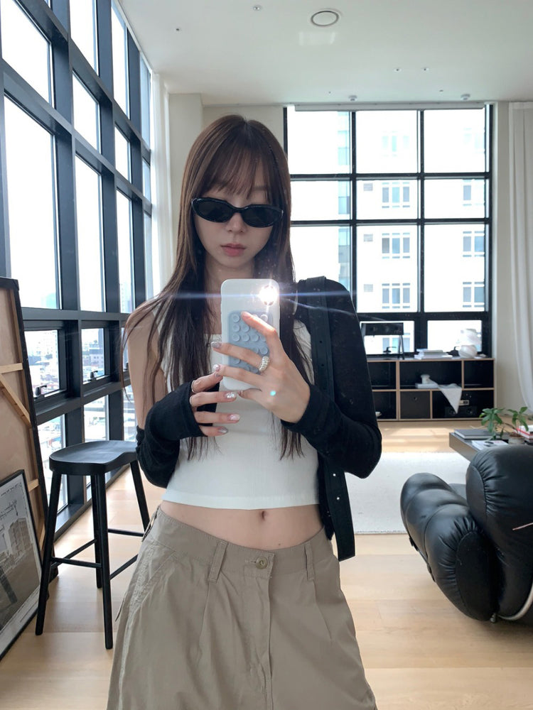 微透美色排鈕修身外套