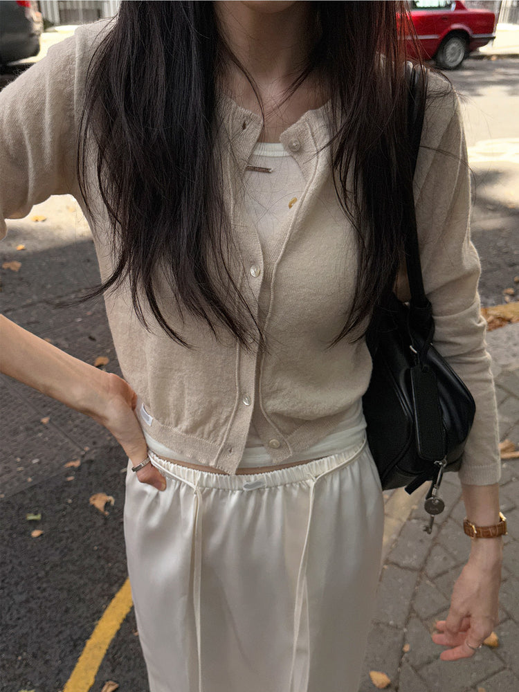 天絲美色銀標微透膚背心