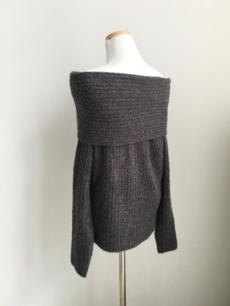 美肩圈毛質感針織毛衣