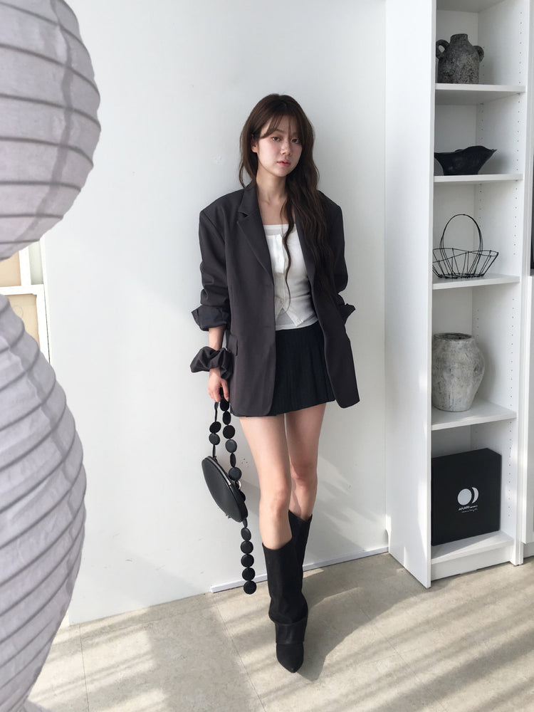 金屬扣扣鈕細節西外(髮圈)
