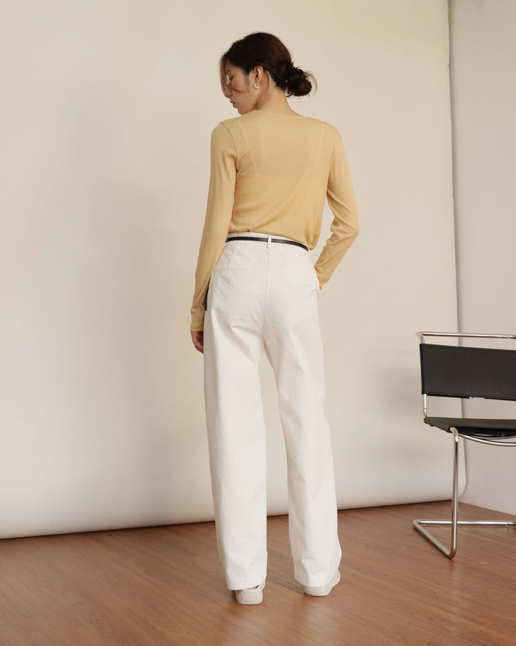 (現)透膚質感紋理長袖