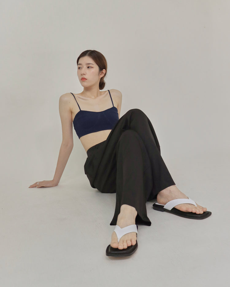 (現)美胸設計感針織吊帶-淡藍