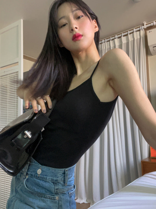 (現)露背前壓線細節bra背心