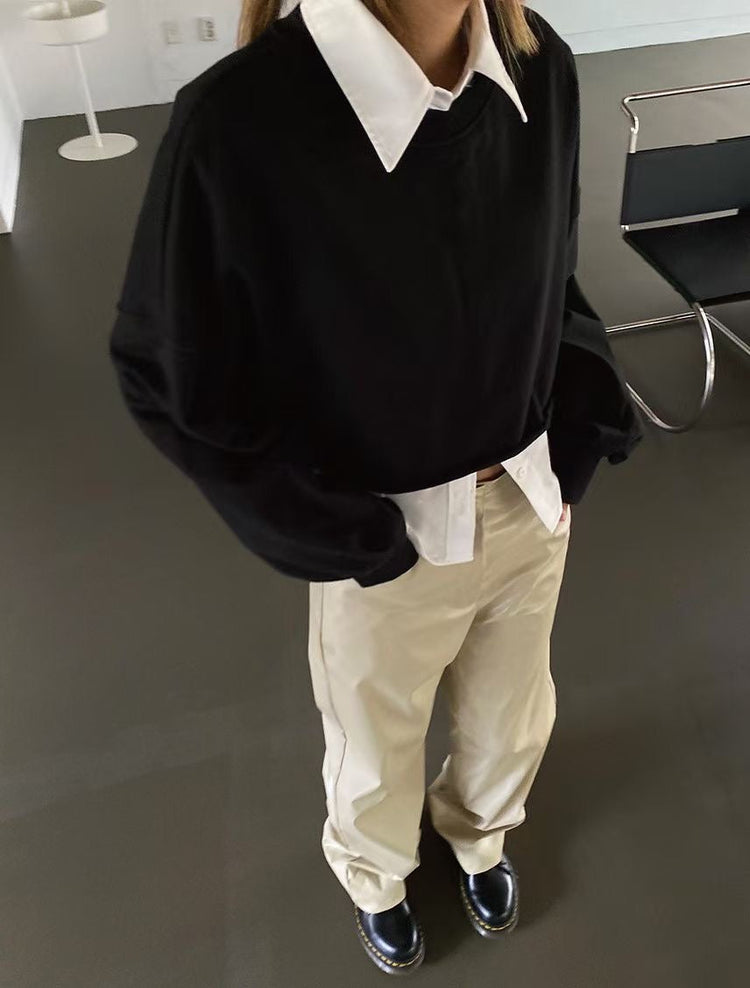 (現)美腰不修邊休閒套裝