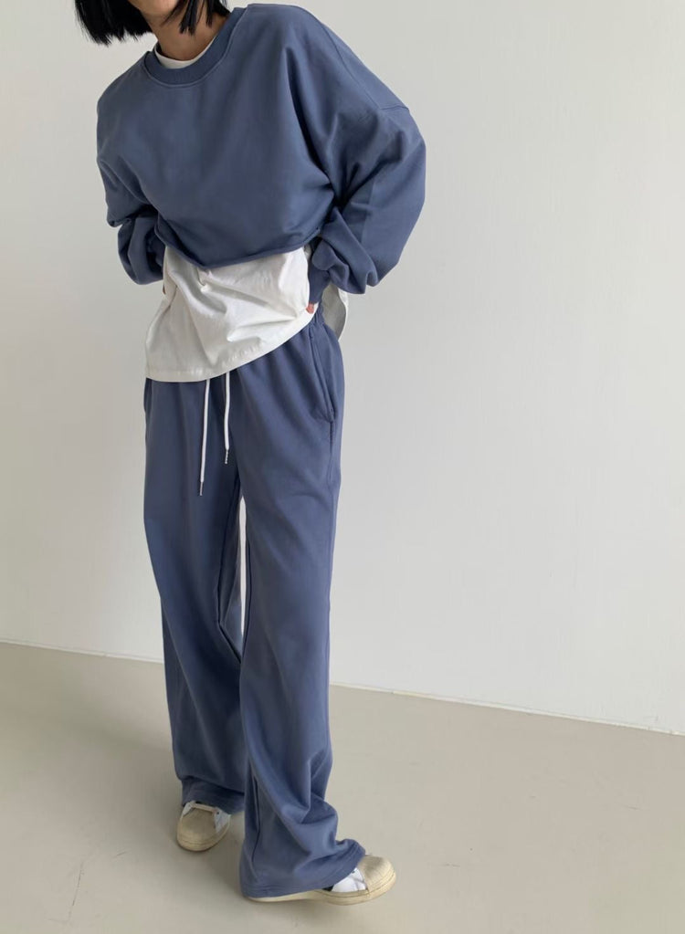 (現)美腰不修邊休閒套裝