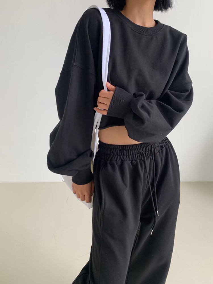 (現)美腰不修邊休閒套裝