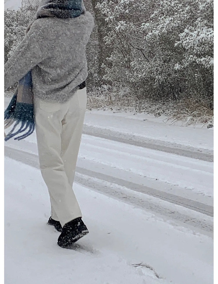 毛絨內裏低筒雪靴