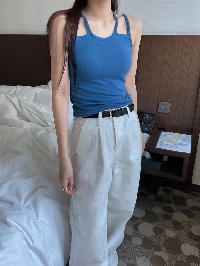 (現)雙線設計感背心