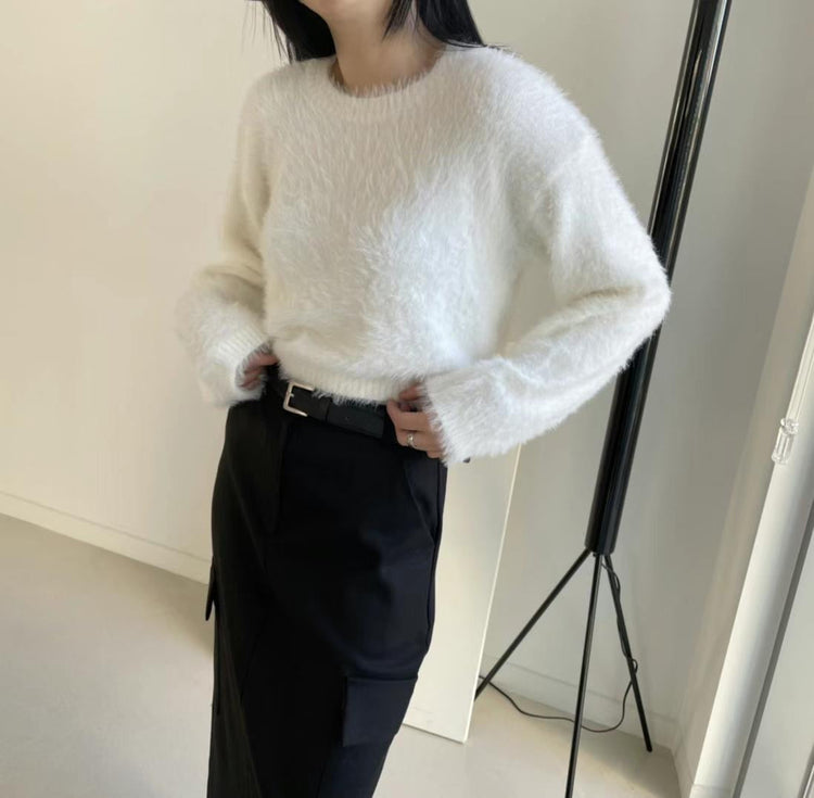 (Fitting)親膚毛毛質感上衣