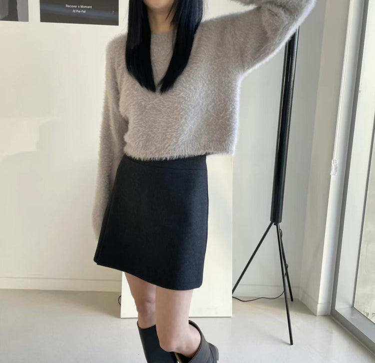 (Fitting)親膚毛毛質感上衣