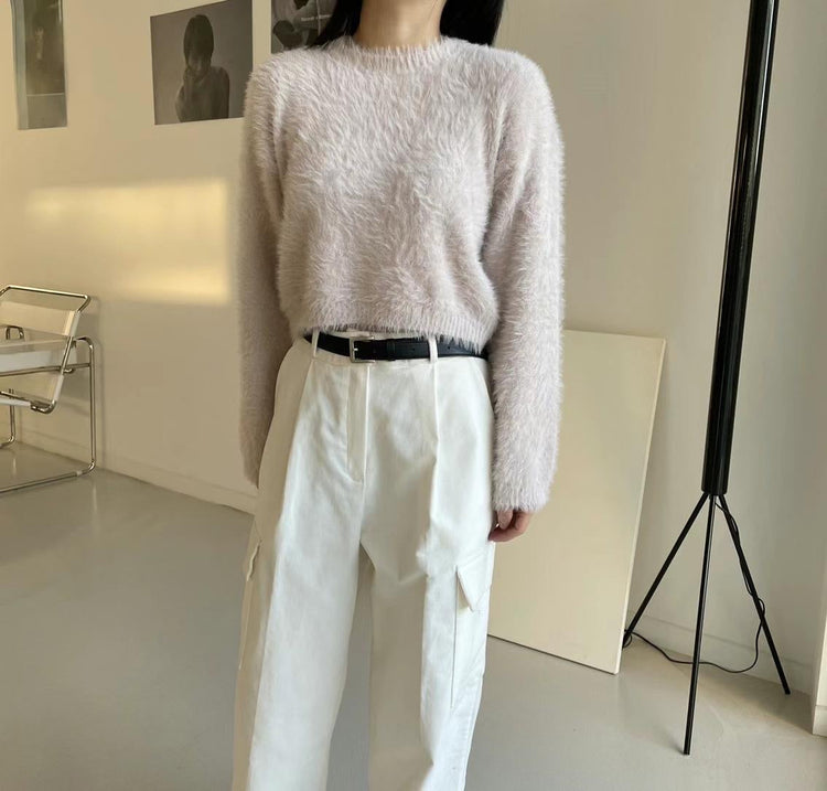 (Fitting)親膚毛毛質感上衣