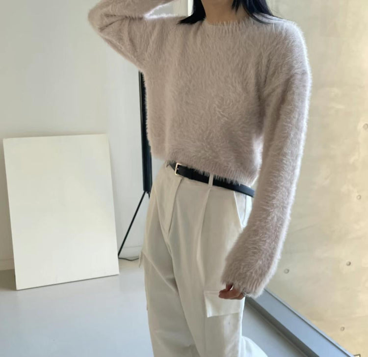 (Fitting)親膚毛毛質感上衣