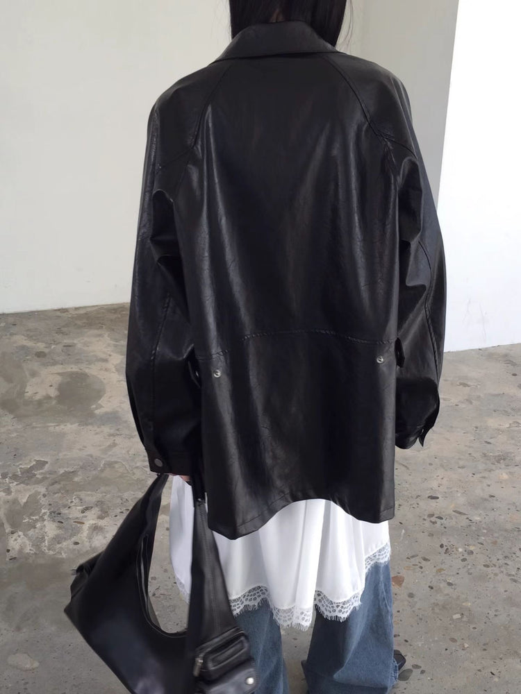 高級V領蕾絲邊綁帶細節連身裙