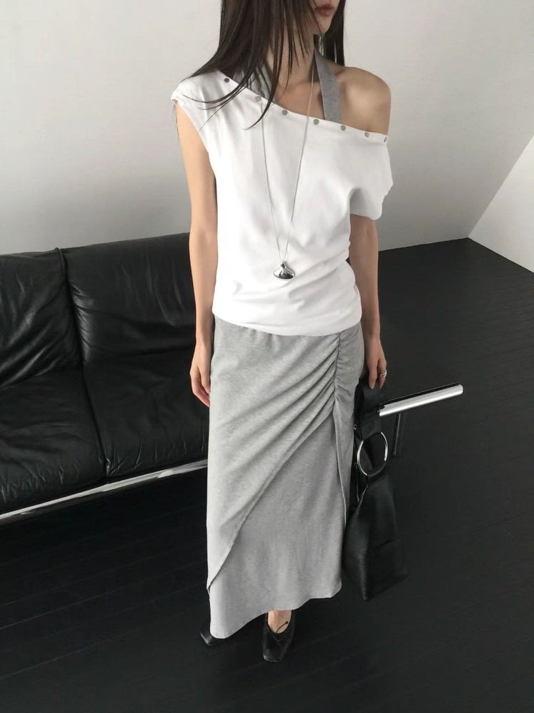 美肩鉚釘細節上衣