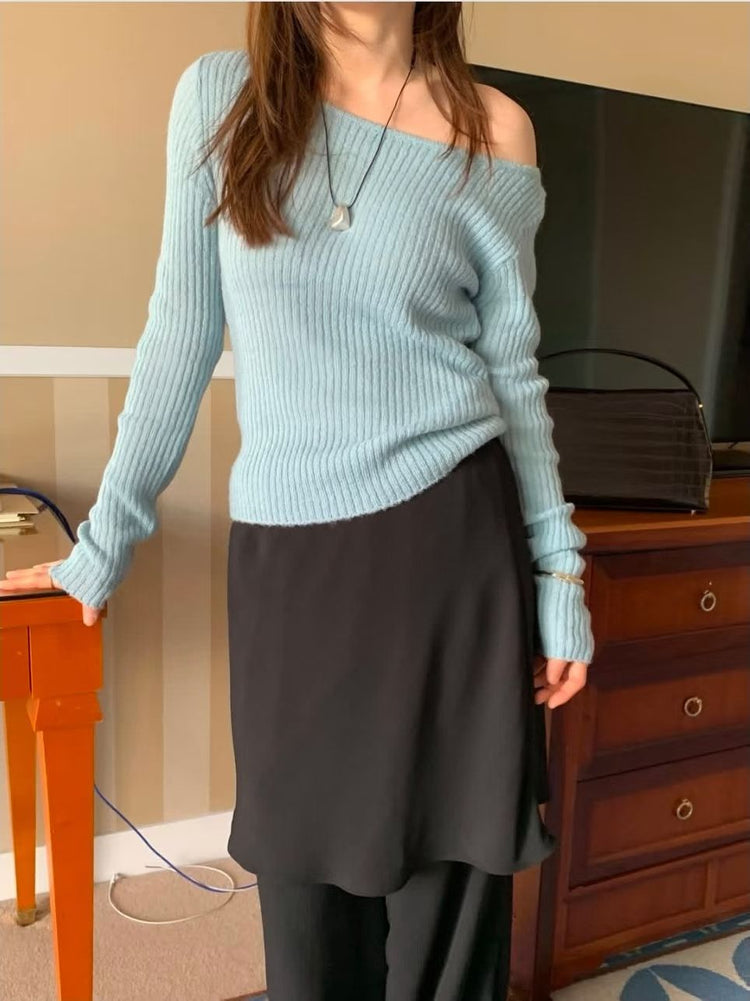 霧光澤紋理短裙