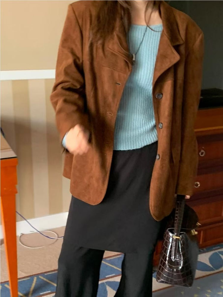 霧光澤紋理短裙