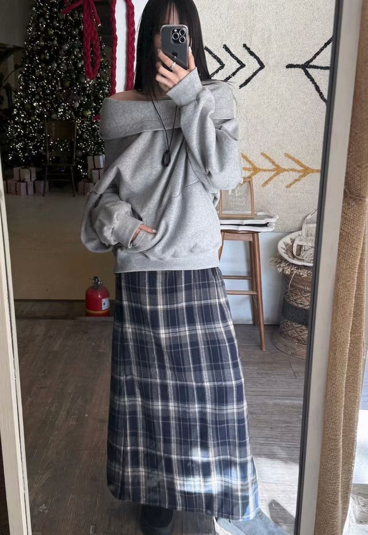 FW美肩垂領連帽衛衣