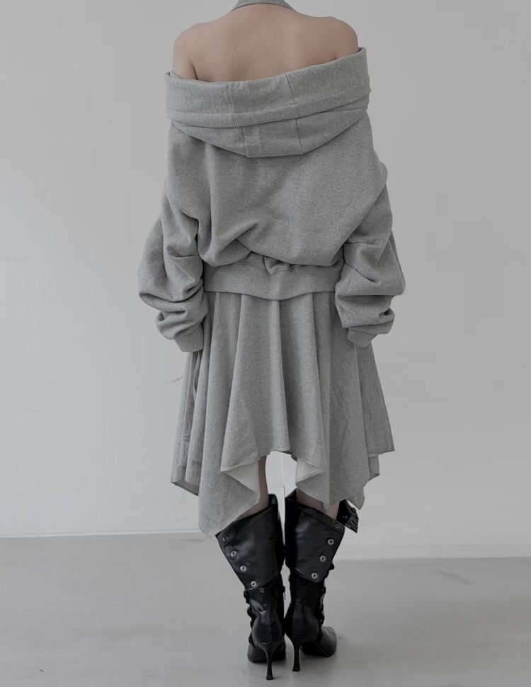 FW美肩垂領連帽衛衣