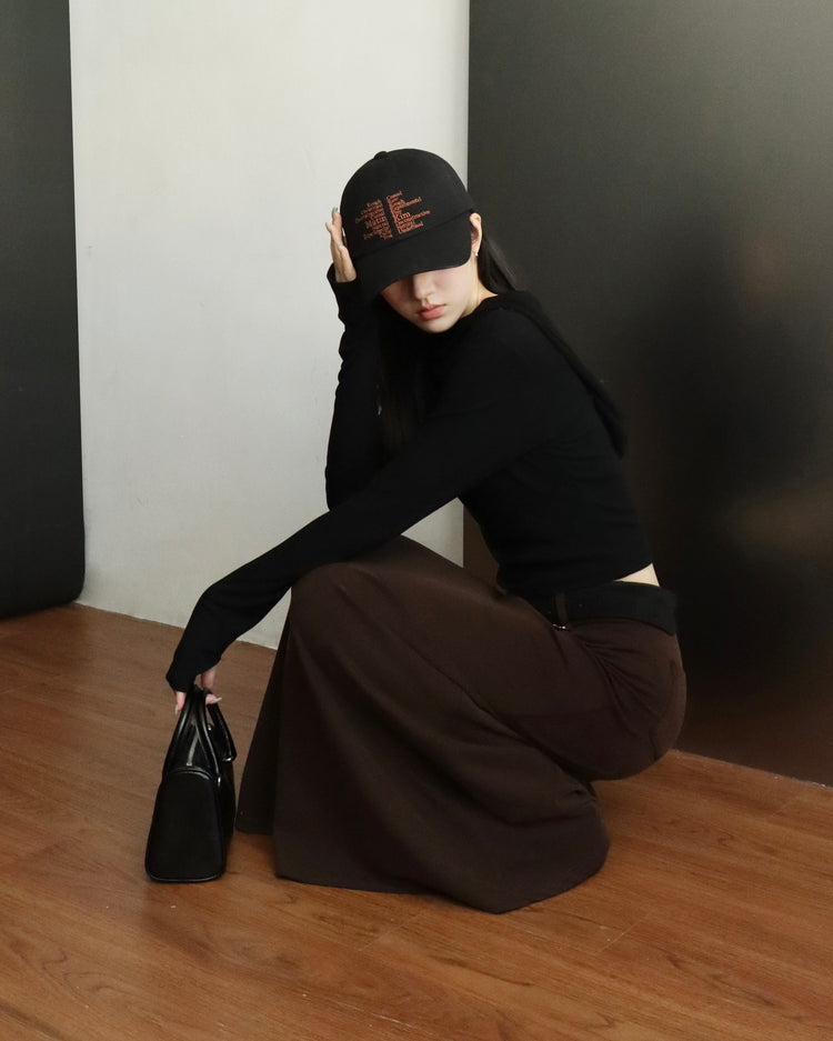 [bypurple.made] cloud maxi skirt-chocolate