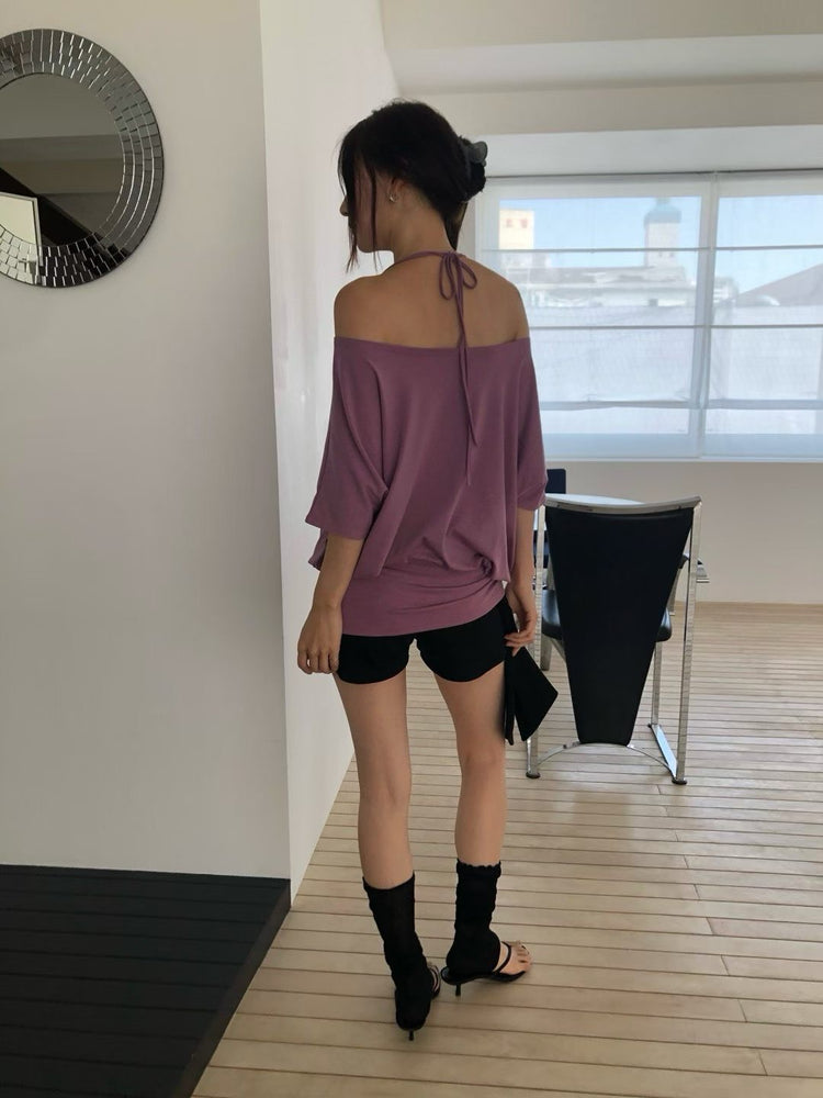 美肩串珠修身細節連身裙