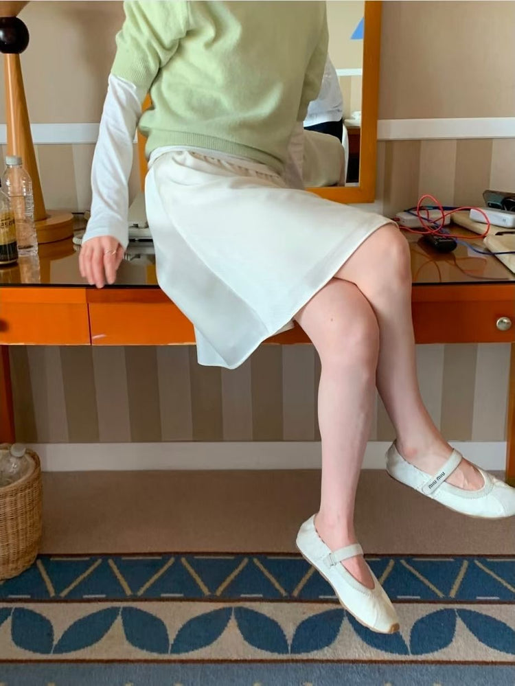 霧光澤紋理短裙