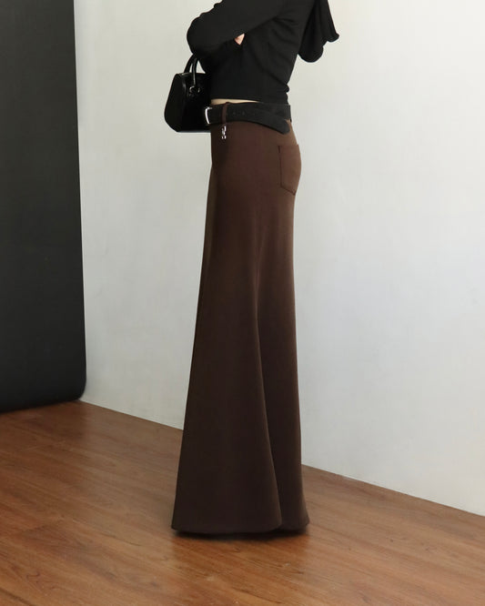 [bypurple.made] cloud maxi skirt-chocolate