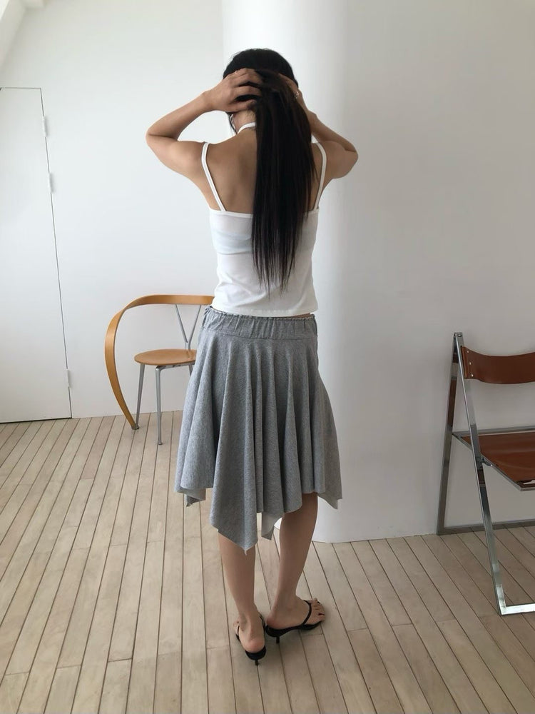 小碎花胸壓線細節雙層背心